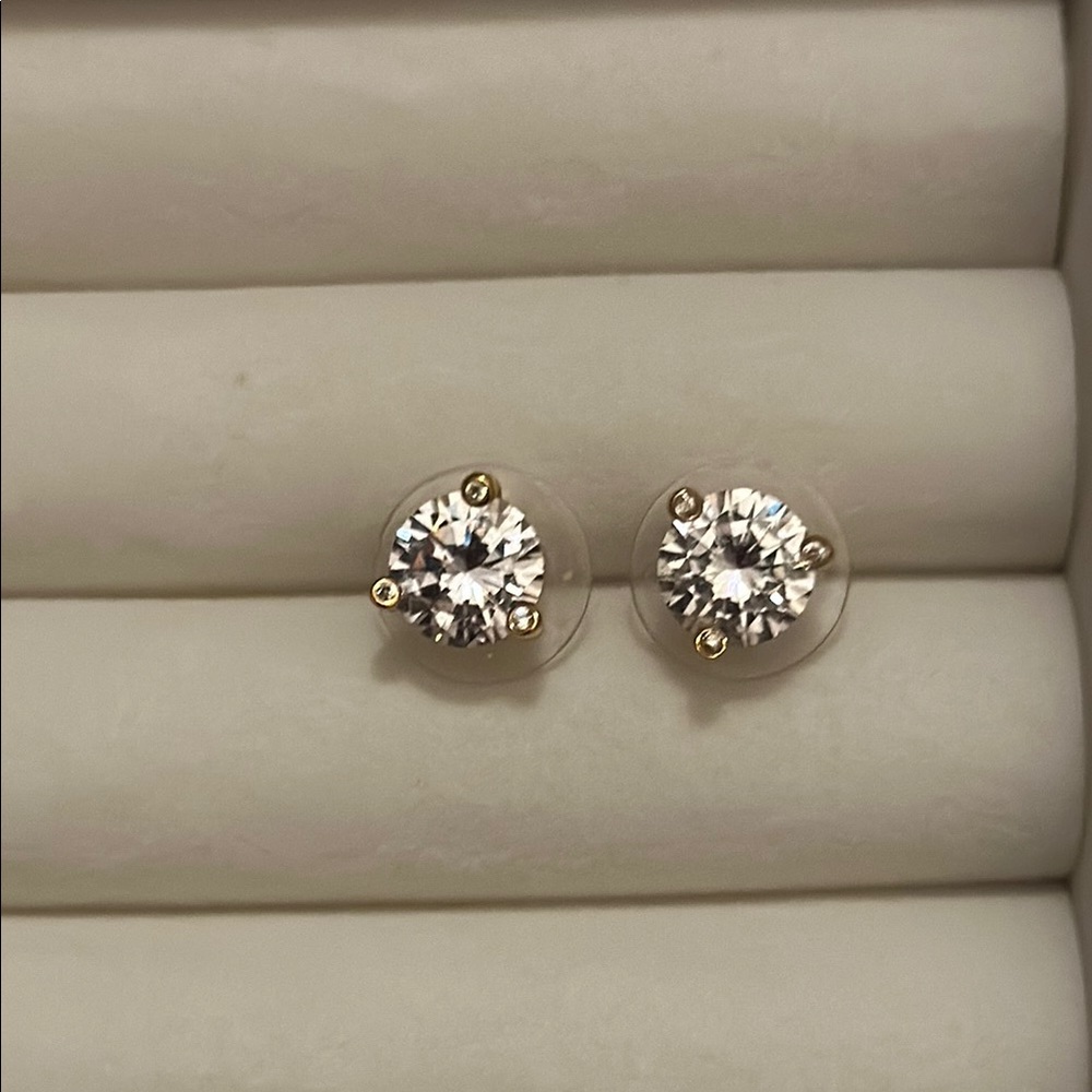Elegant Gold and Silver Stud Earrings